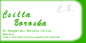 csilla boroska business card